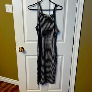 spaghetti strap striped dress